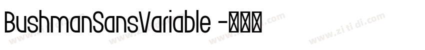 BushmanSansVariable 字体转换